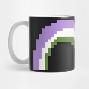 Gender Queer Pride Rainbow Pixel Art Mug